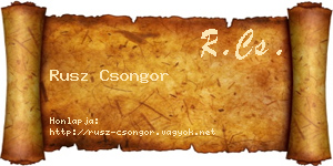 Rusz Csongor névjegykártya